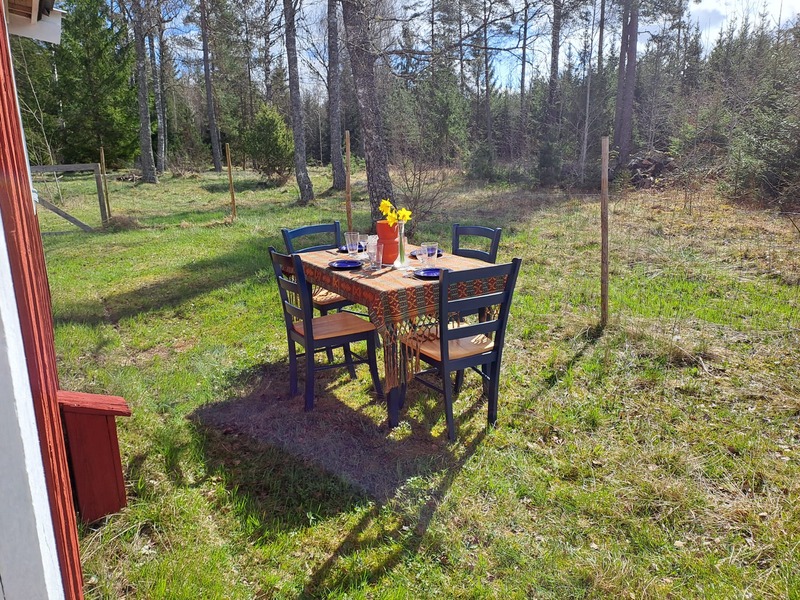 A table set for dinner outdoors